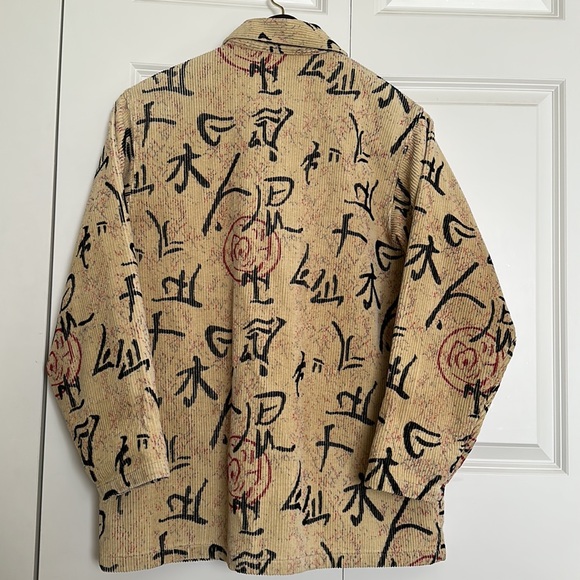Chico’s Design corduroy jacket/ Blazer Asian print size 1 or 8-10 - Picture 5 of 6